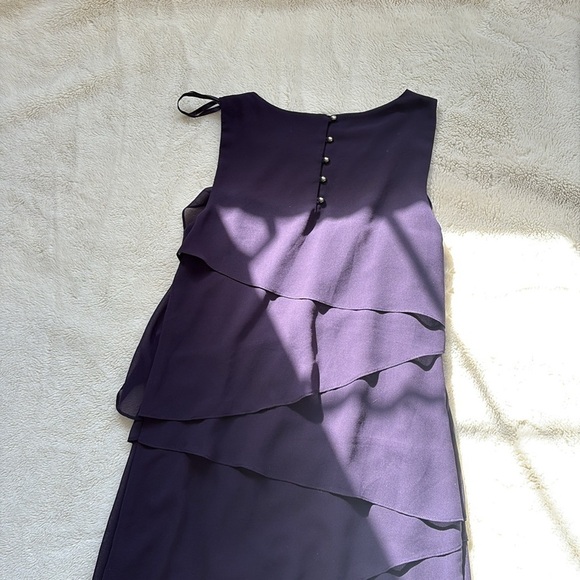 RW&CO Midnight Cascade Dress Purple Ruffle Dress - Picture 8 of 9